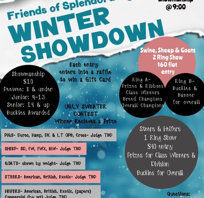 Friends of Splendora Ag Winter Showdown – Dec. 11, 2022