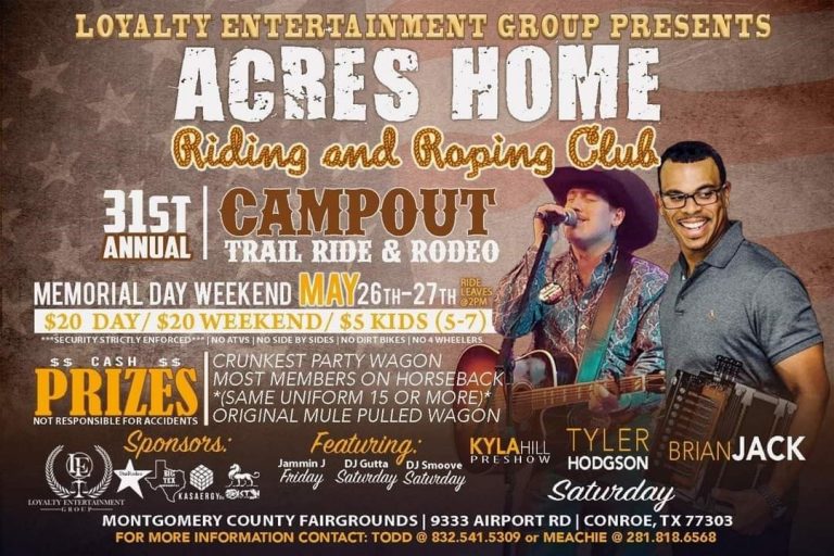 31st Annual Campout Trail Ride & Rodeo – May 26-27, 2023 – The Lone Star Expo Center