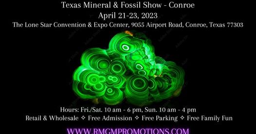 Texas Mineral & Fossil Show – Apr 21-23, 2023 – The Lone Star Convention Center